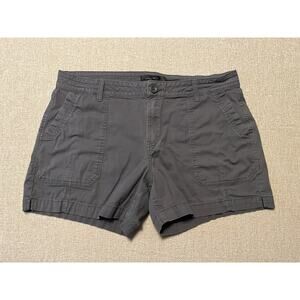 Prana Shorts Women’s Size 14 Gray Pockets Stretch Camping Hiking Comfy